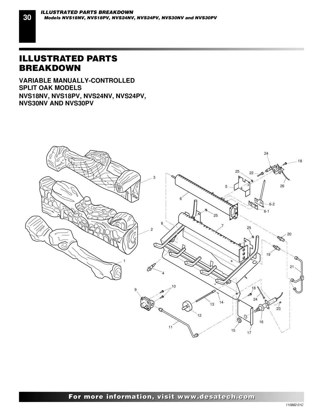 Desa 30, R, V, T installation manual Illustrated Parts Breakdown 