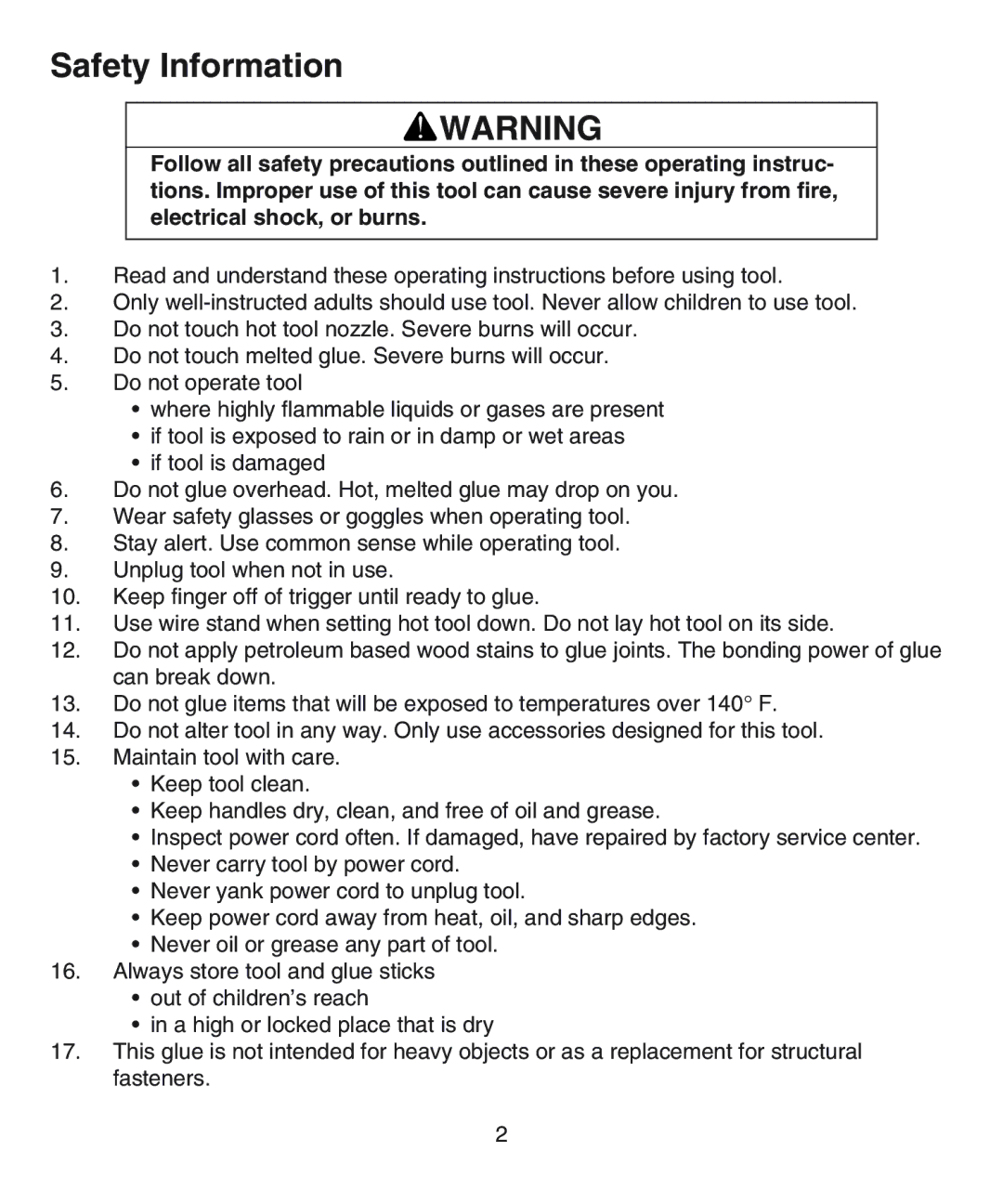 Desa 33015, 33014 operating instructions Safety Information 