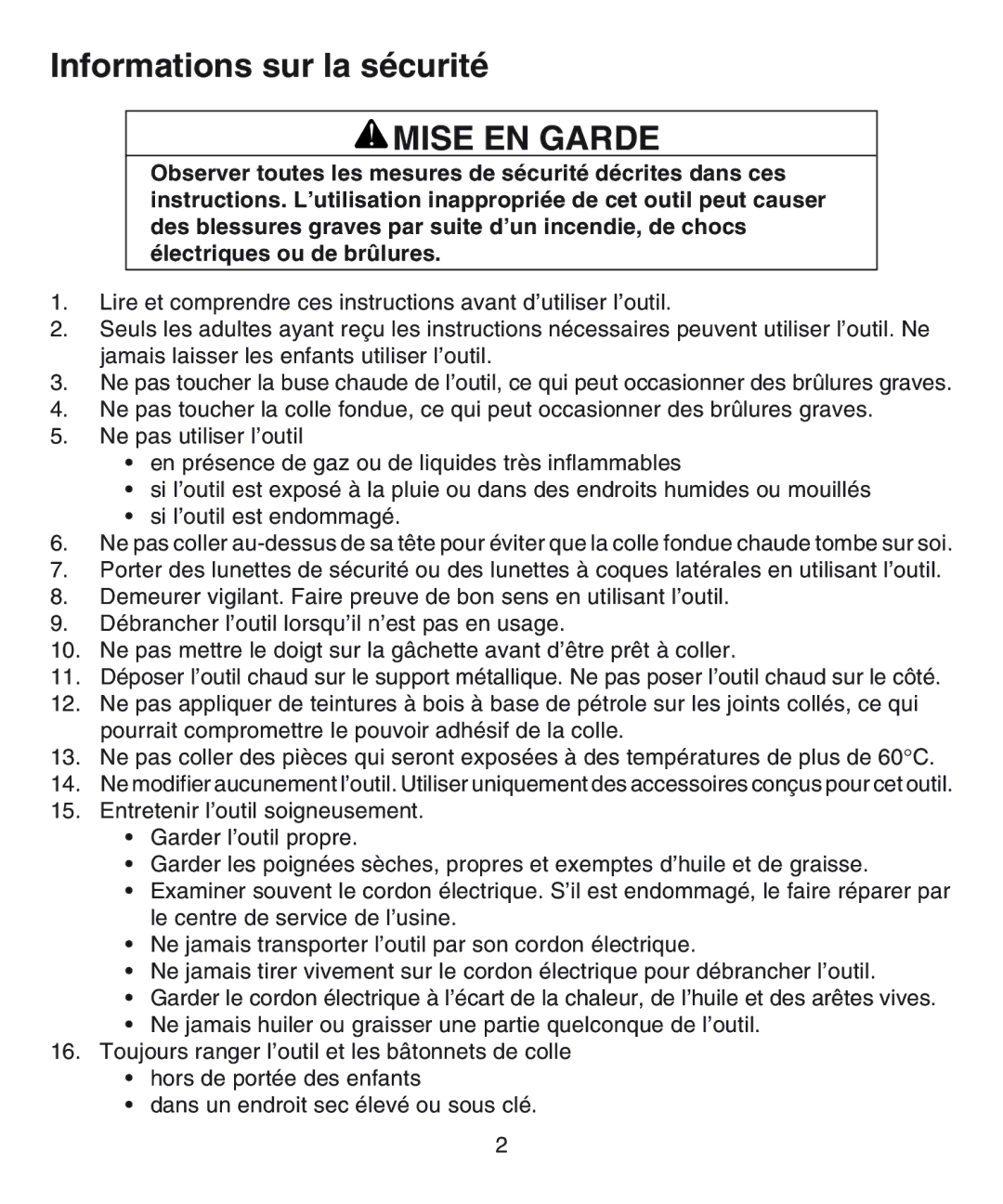 Desa 33015, 33014 operating instructions Informations sur la sécurité, Mise EN Garde 