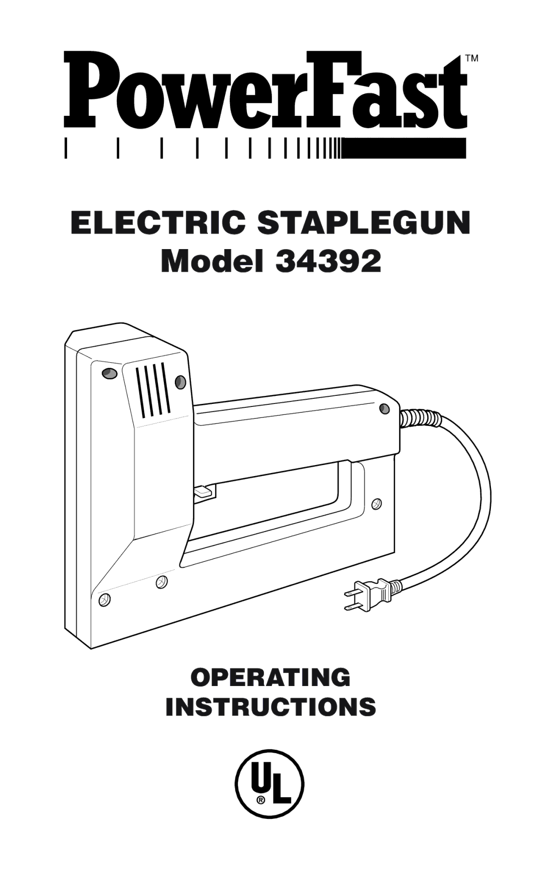 Desa 34392 operating instructions Electric Staplegun 