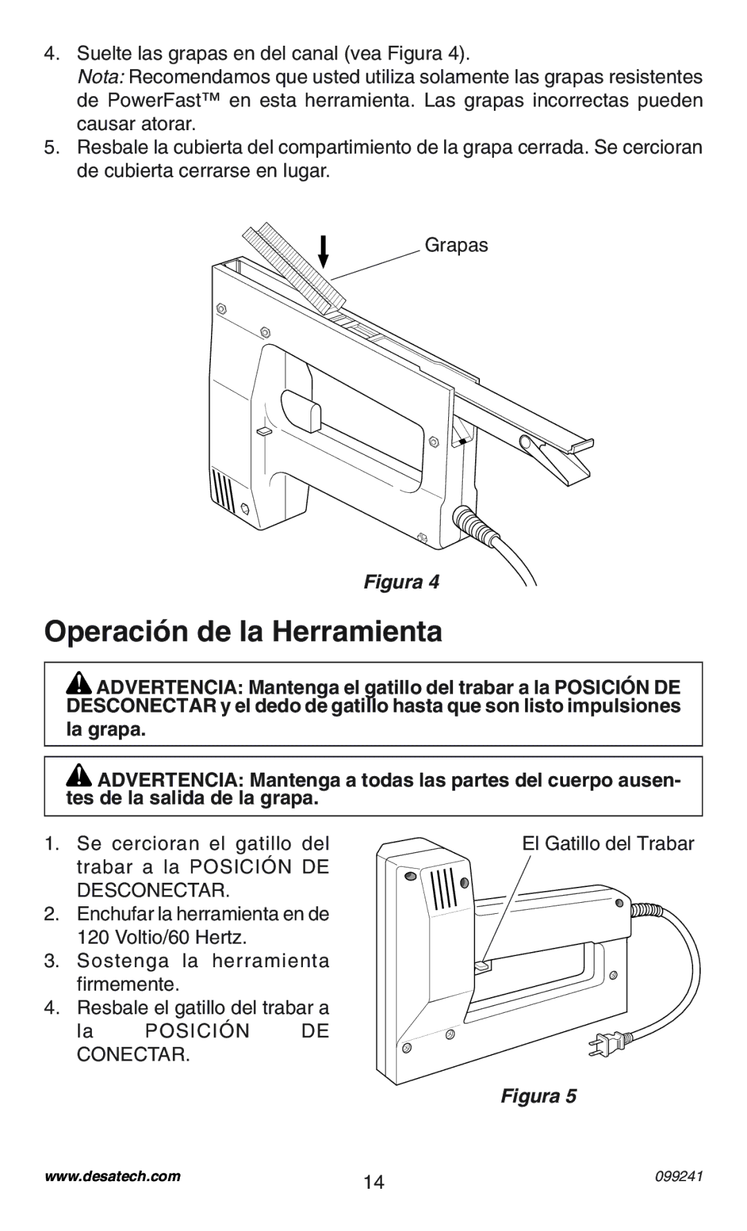 Desa 34392 operating instructions Operación de la Herramienta, Desconectar 