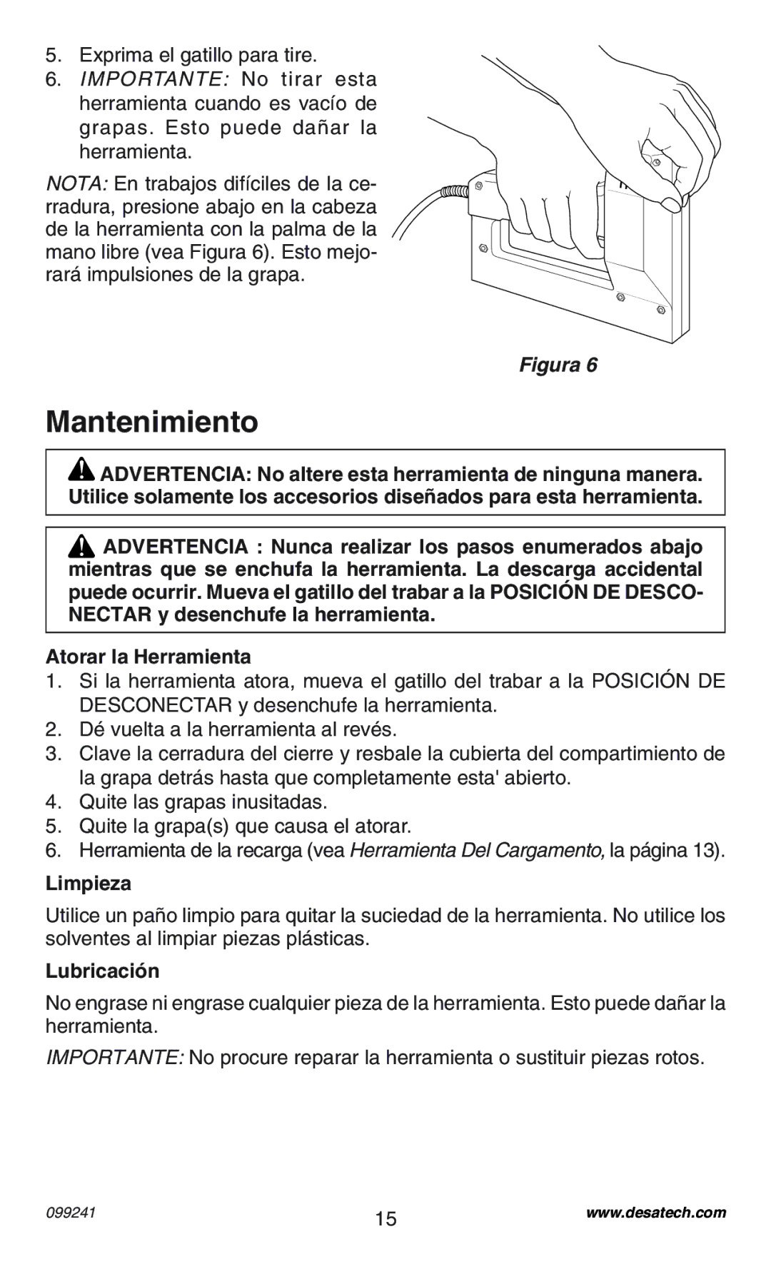 Desa 34392 operating instructions Mantenimiento, Limpieza, Lubricación 