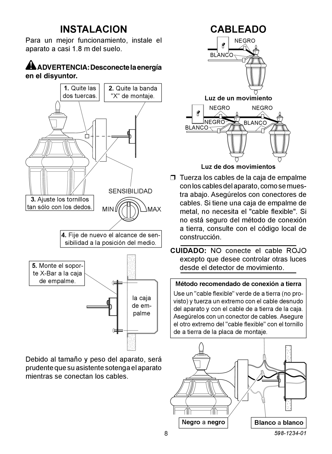 Desa 4291 warranty Instalacion, Cableado 