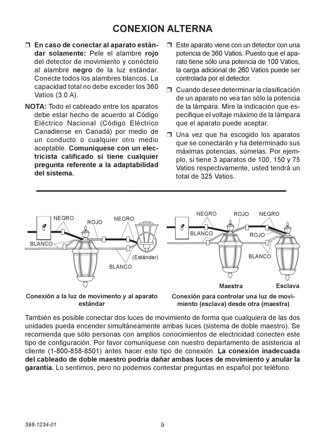 Desa 4291 warranty Conexion Alterna 