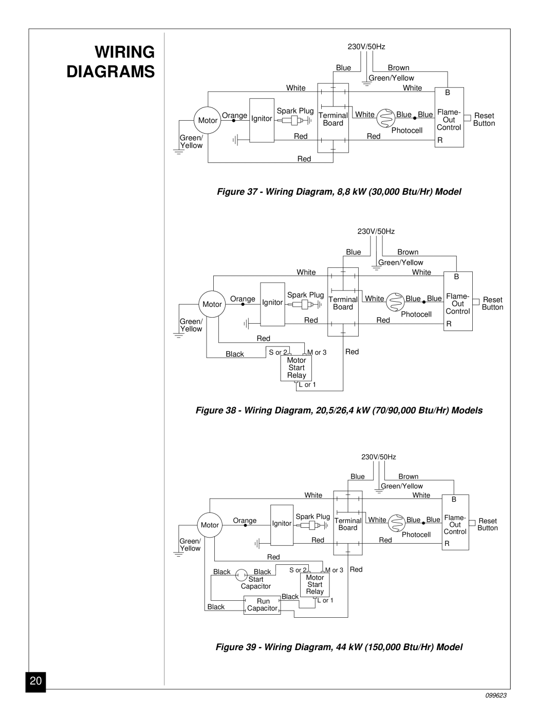 Desa 4 (90, 44 kW (150, 8 (30, 5 (70, 20, 26, 000 Btu/Hr) Wiring Diagrams, Wiring Diagram, 8,8 kW 30,000 Btu/Hr Model 