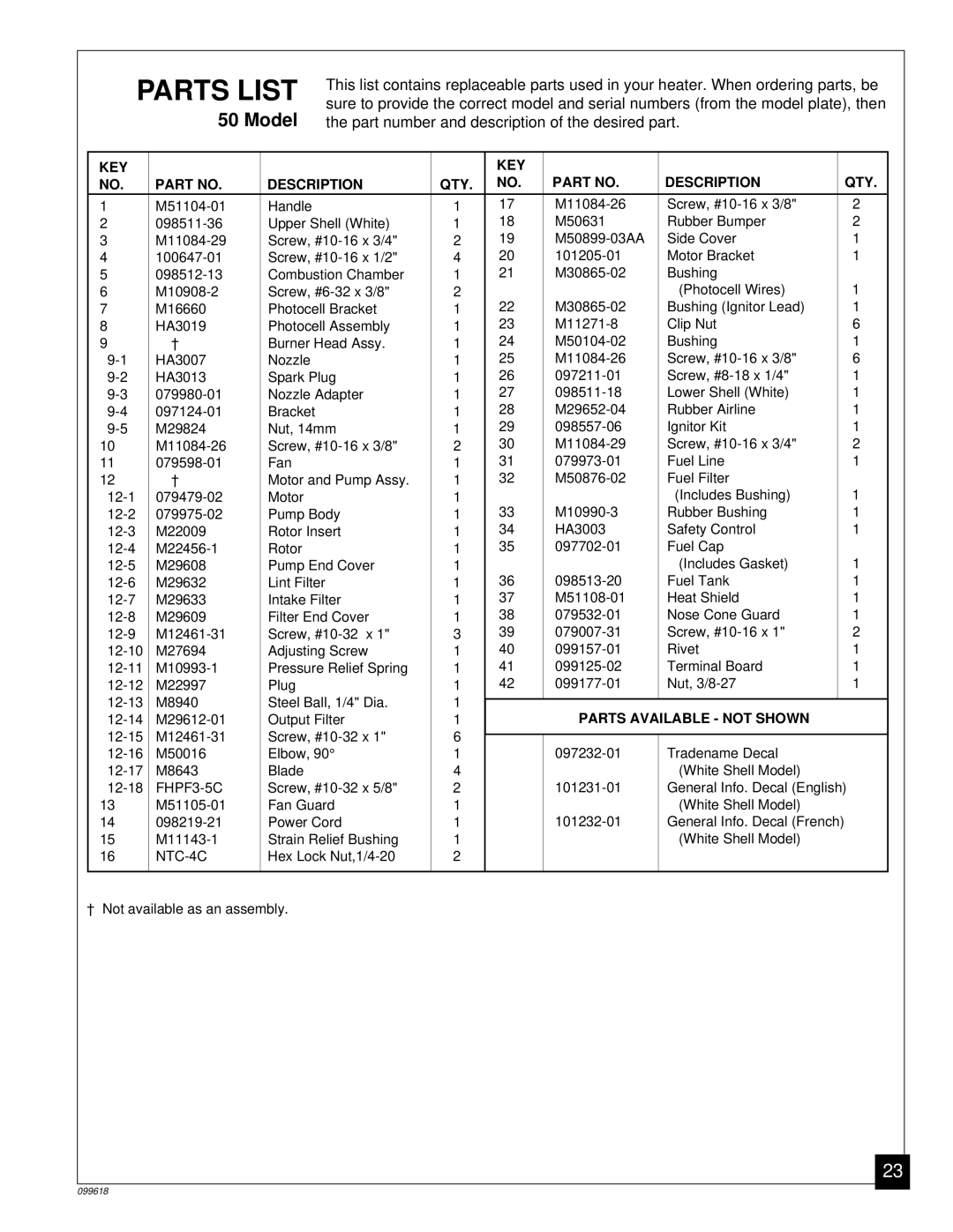 Desa 50 owner manual FHPF3-5C 