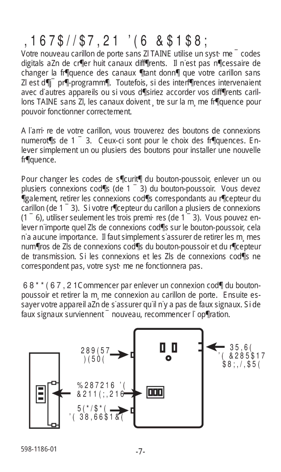 Desa 598-1186-01 installation instructions Installation DES Canaux, Boutons DE Connexions Reglage DE Puissance 