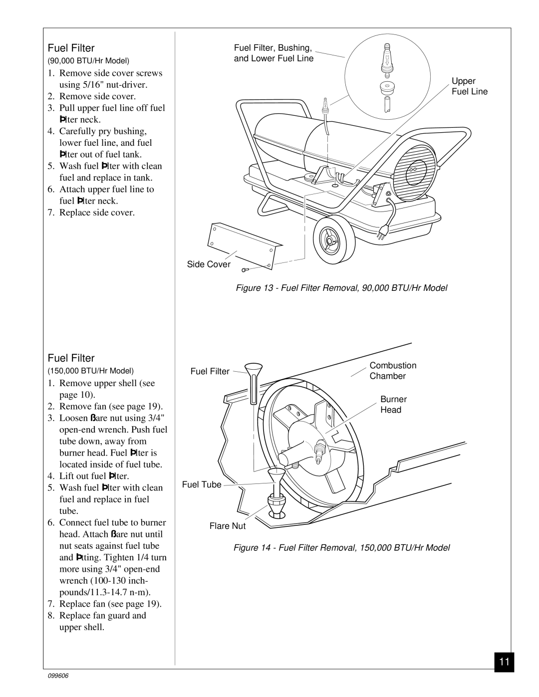 Desa 70, 90, 30 owner manual Remove side cover screws using 5/16 nut-driver 