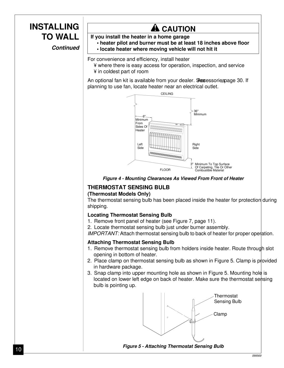 Desa installation manual Thermostat Models Only, Locating Thermostat Sensing Bulb, Attaching Thermostat Sensing Bulb 