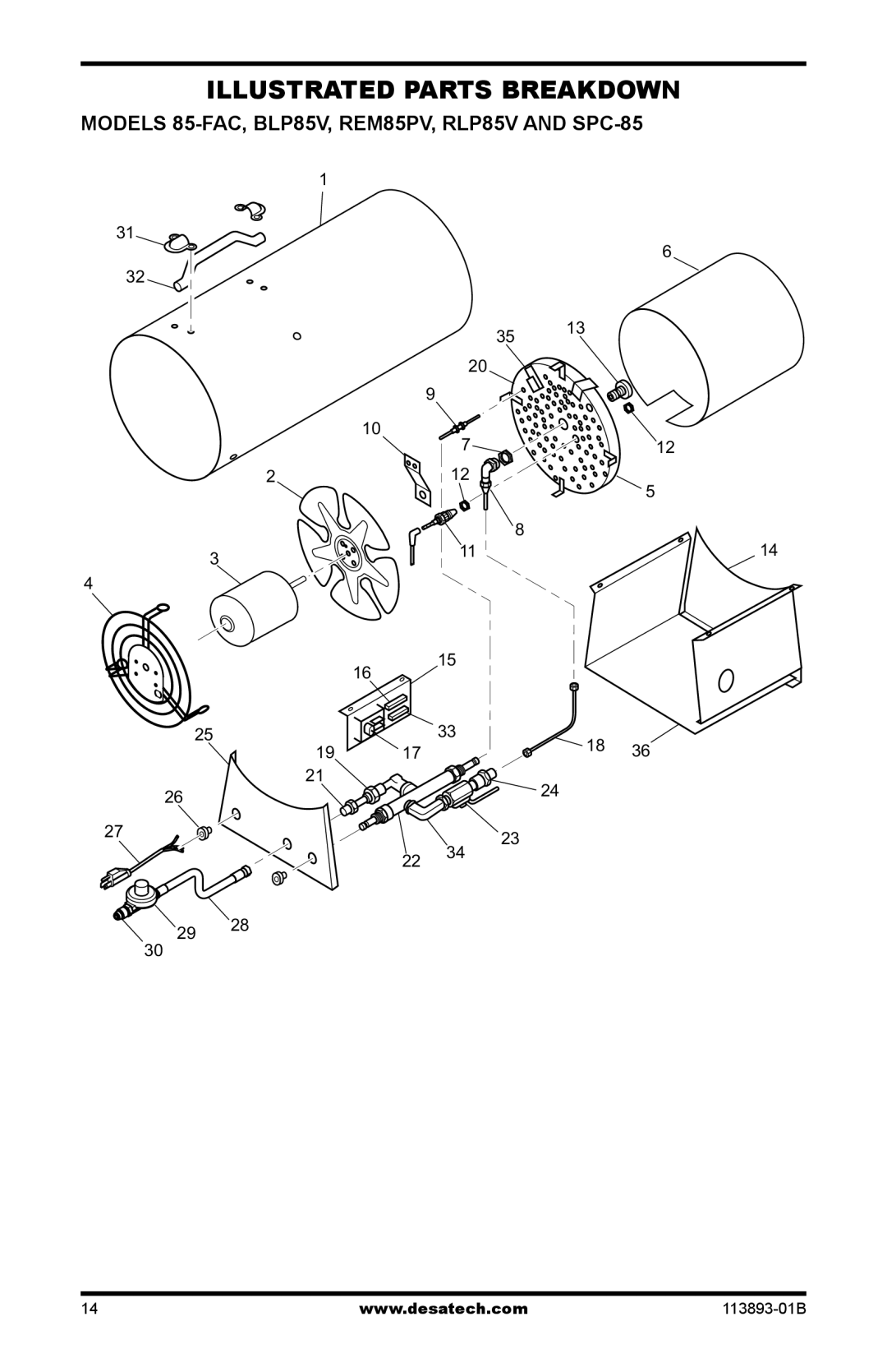 Desa Air Conditioner owner manual Models 85-FAC, BLP85V, REM85PV, RLP85V and SPC-85 