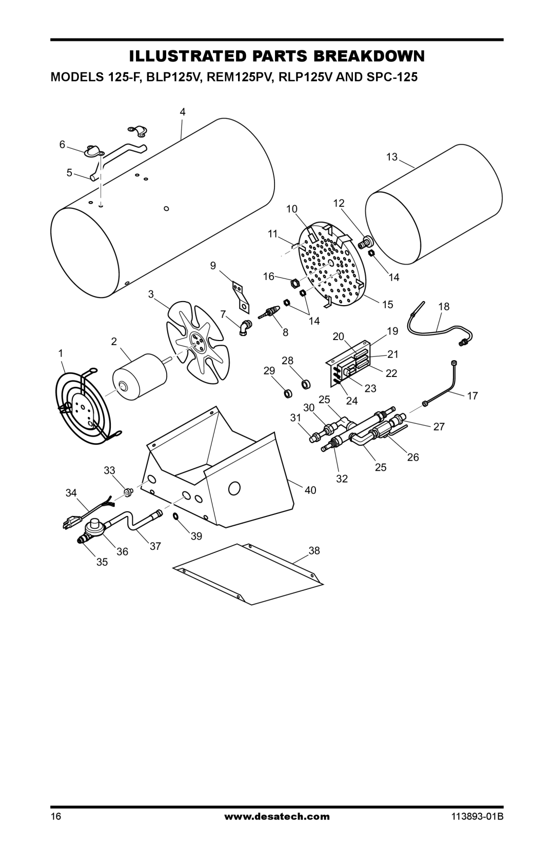 Desa Air Conditioner owner manual Models 125-F, BLP125V, REM125PV, RLP125V and SPC-125 