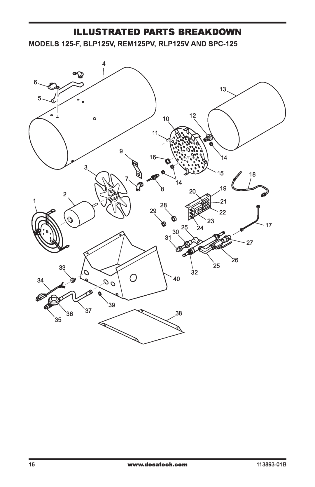 Desa Air Conditioner owner manual Illustrated Parts Breakdown 