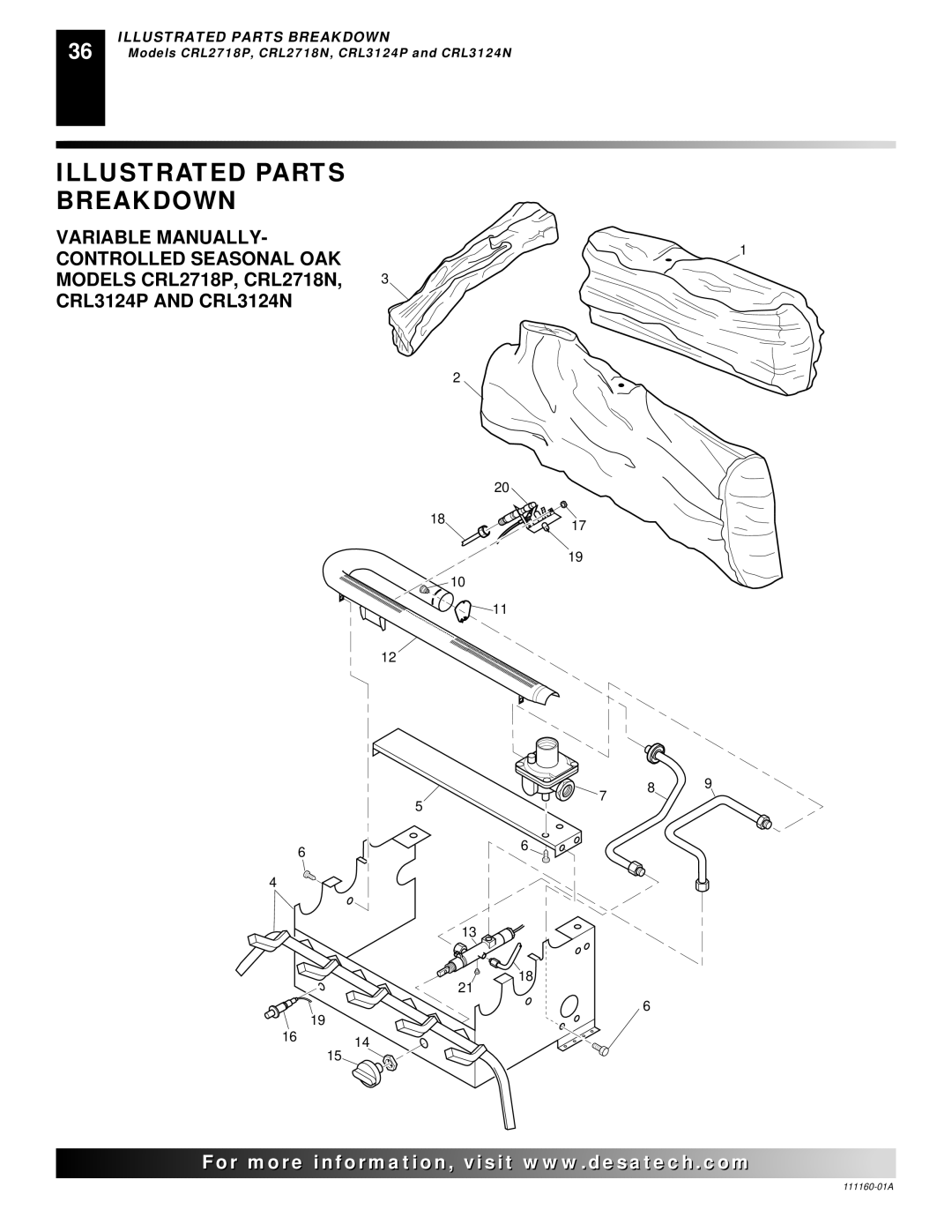 Desa and 30 installation manual Variable Manually Controlled Seasonal OAK, CRL3124P and CRL3124N 