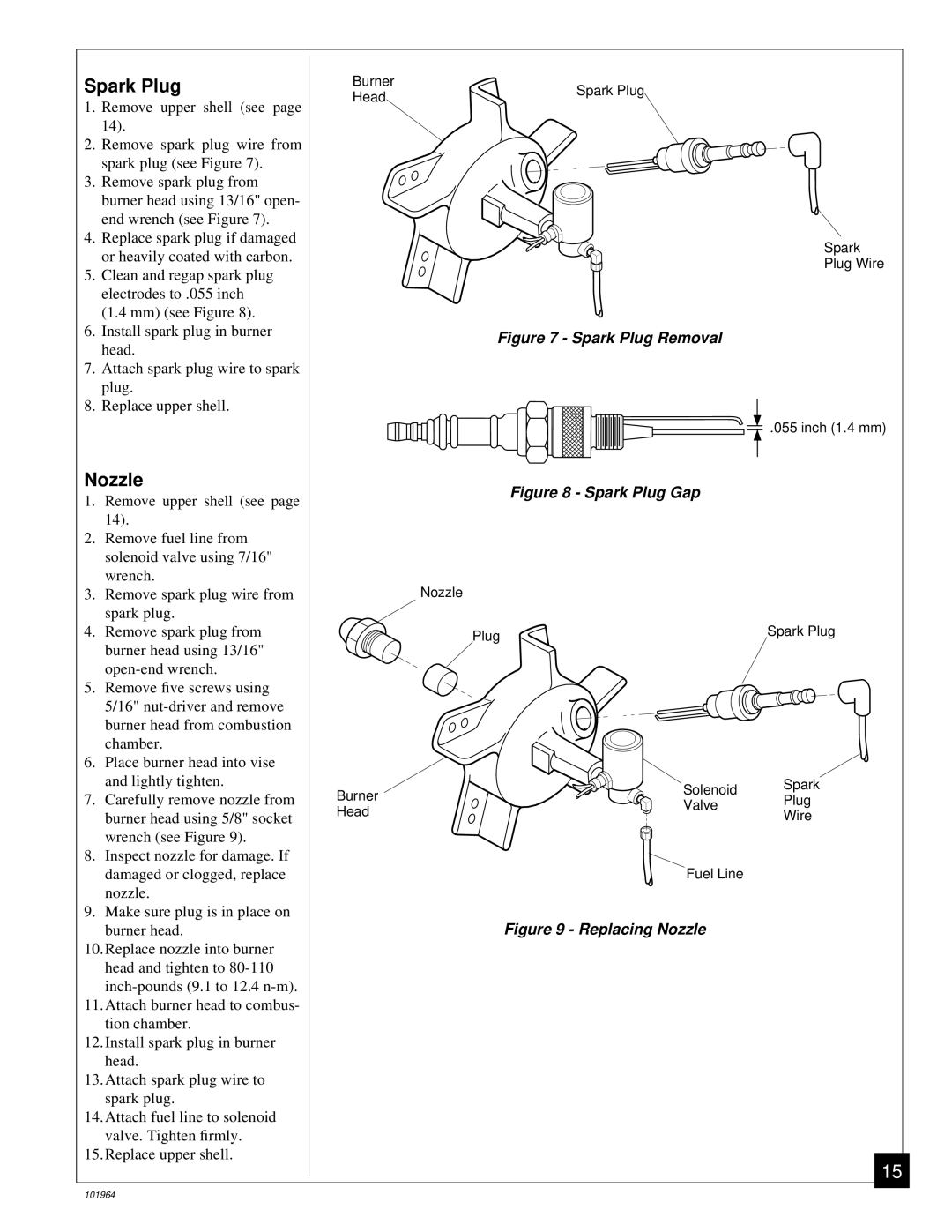 Desa B350CE owner manual Spark Plug, Nozzle 