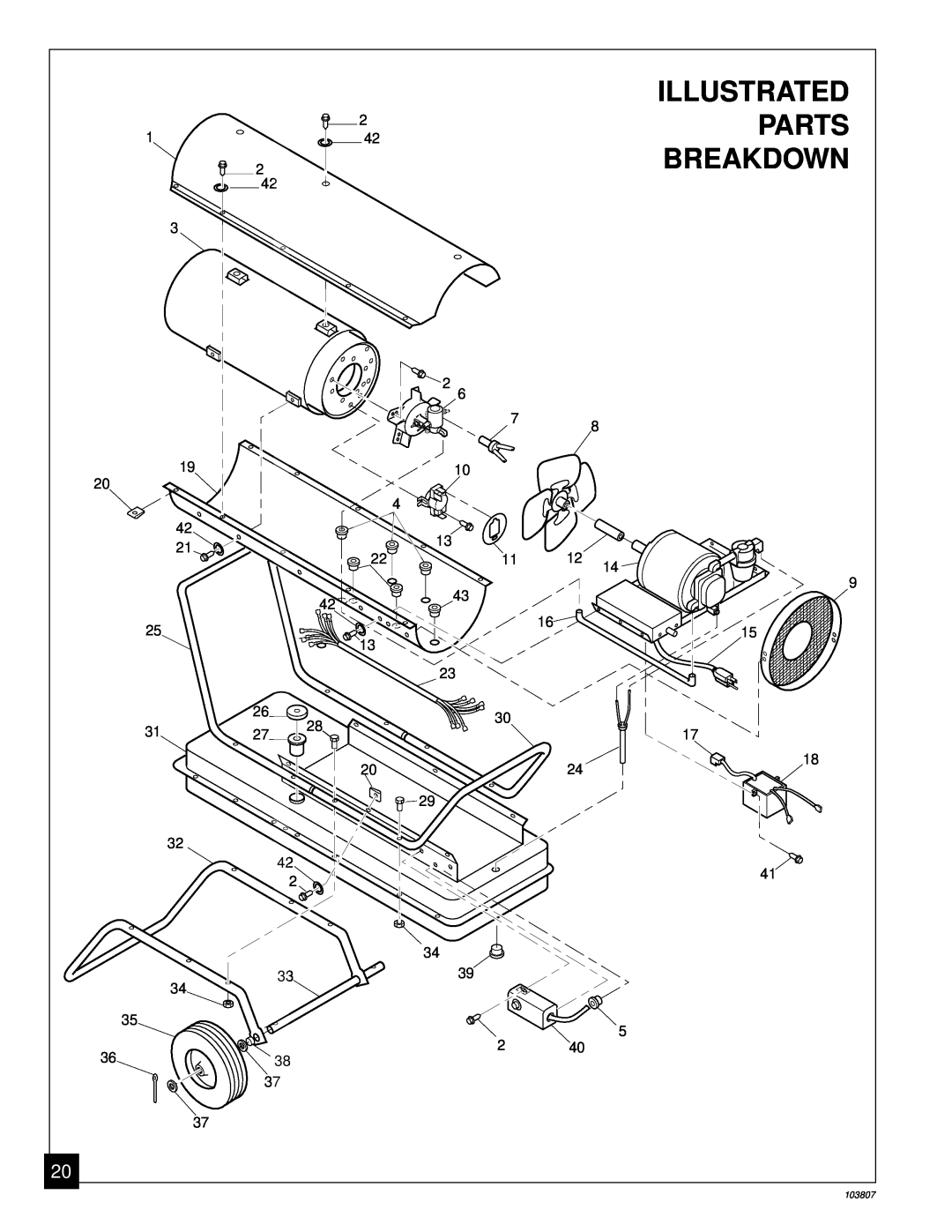 Desa B350CEA owner manual Illustrated, Parts, Breakdown 