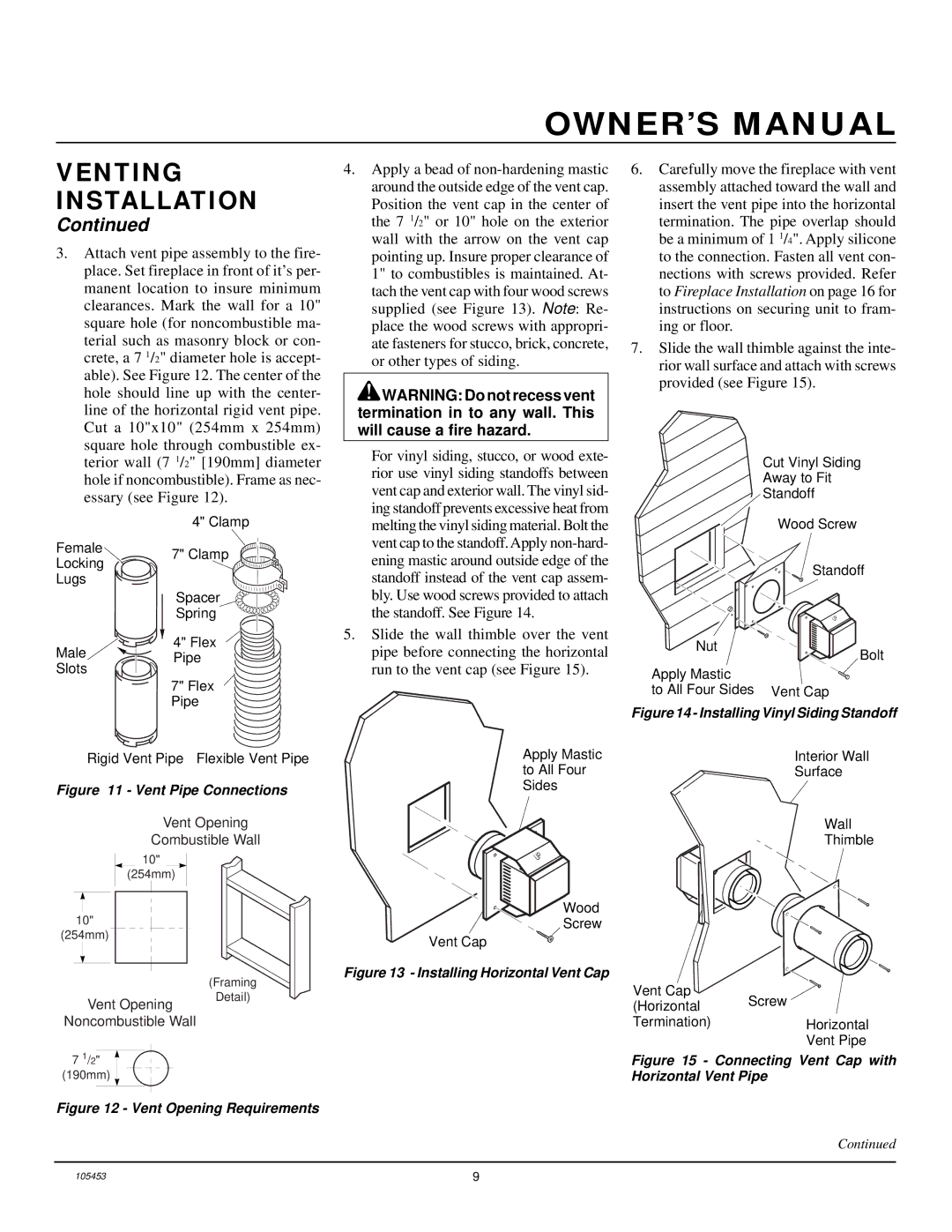 Desa BDV34N(A) installation manual Vent Pipe Connections 