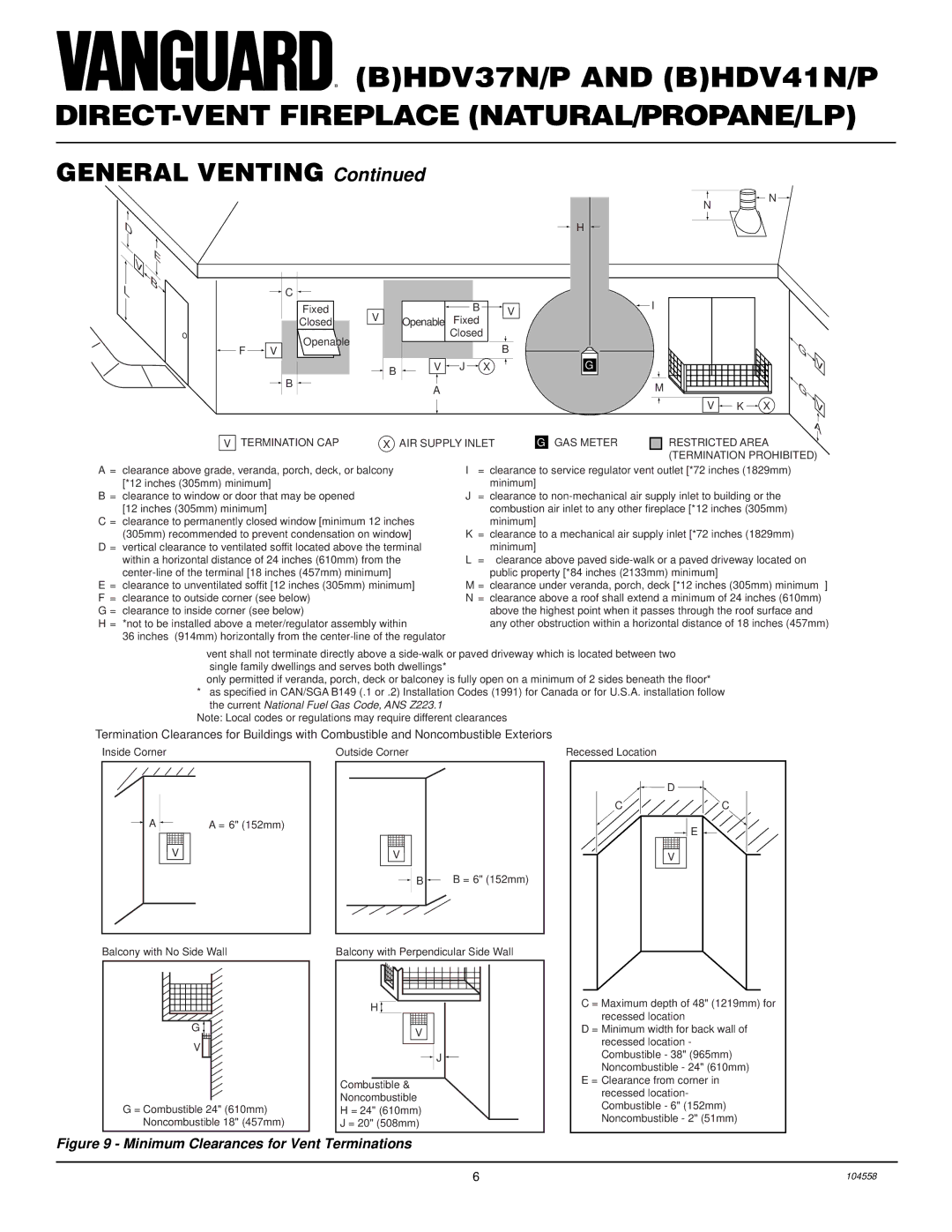 Desa BHDV41N/P, BHDV37N/P installation manual General Venting 