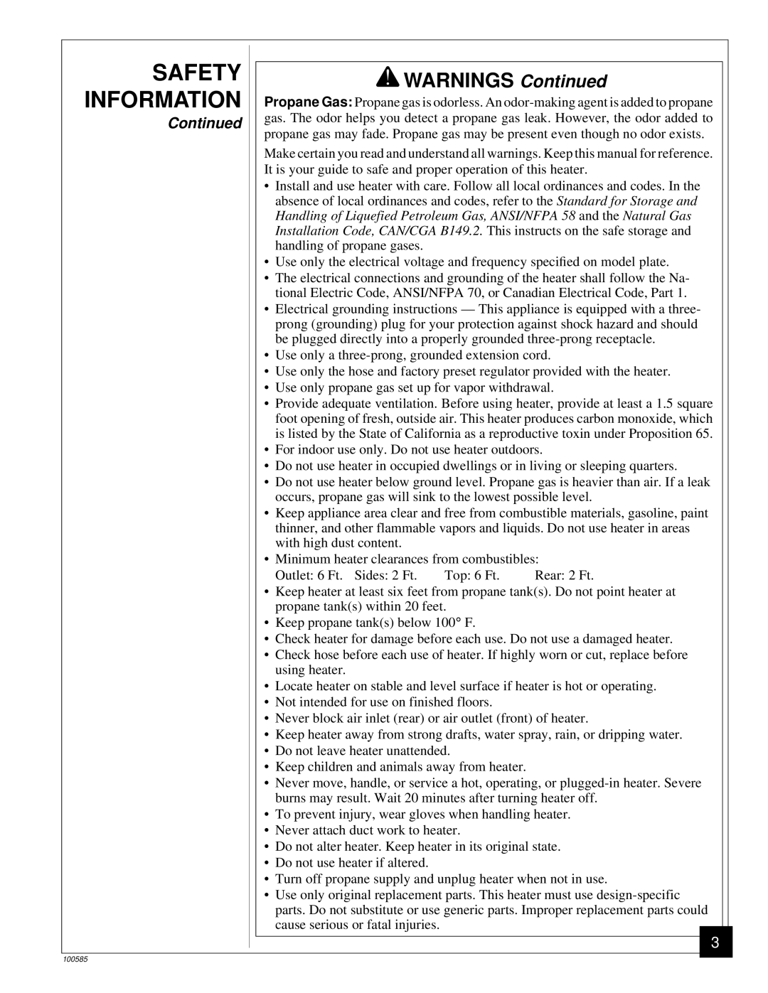 Desa BLP155AT owner manual Safety Information 