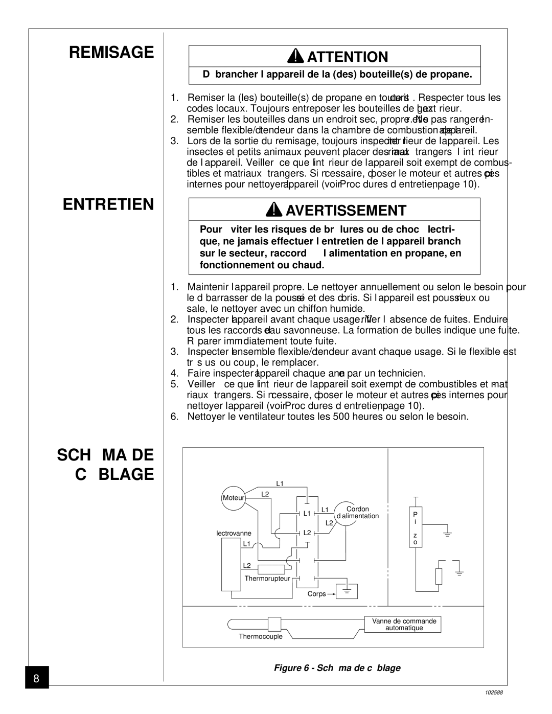 Desa BLP35E owner manual Remisage Entretien, Sché MA DE CÂ Blage 