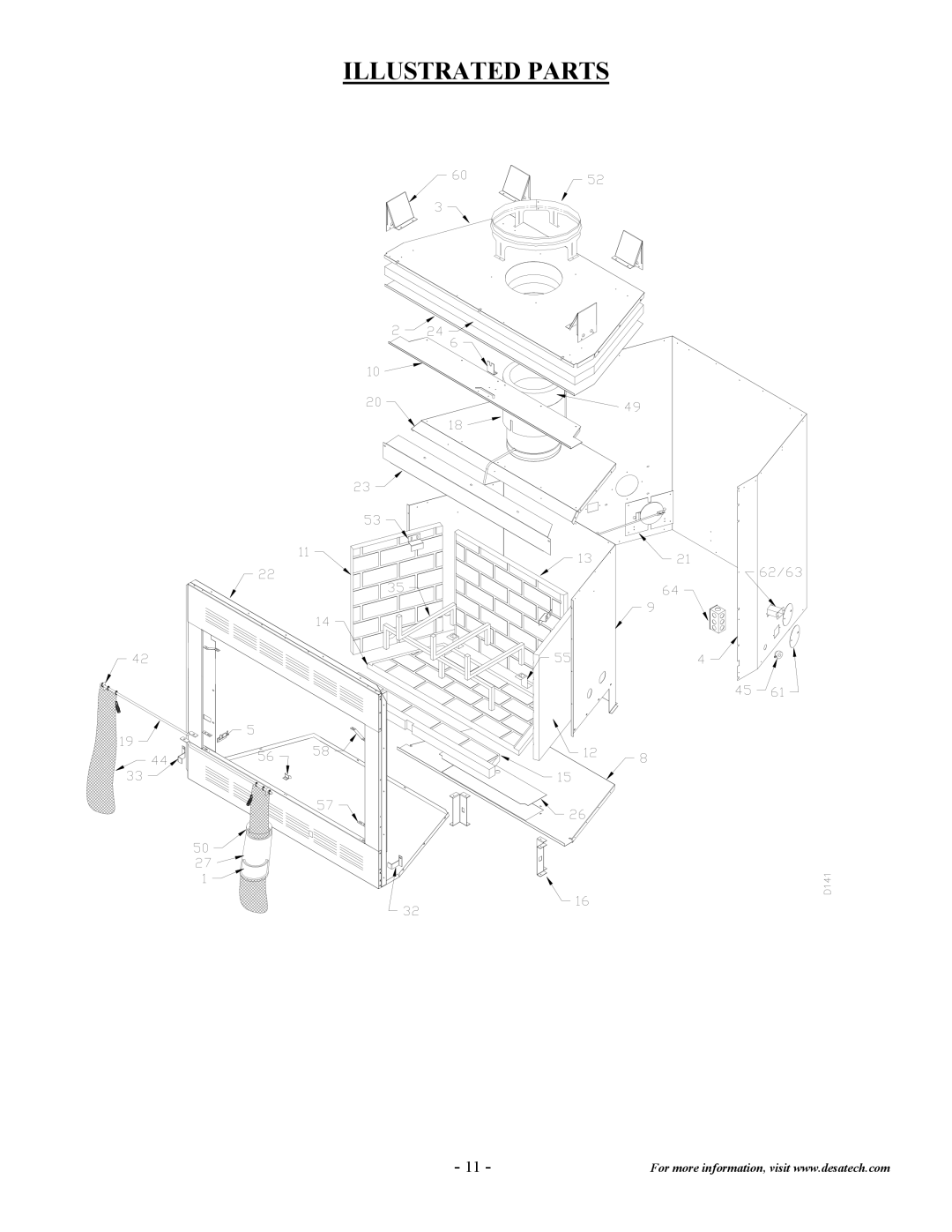 Desa C36EMW installation instructions Illustrated Parts 