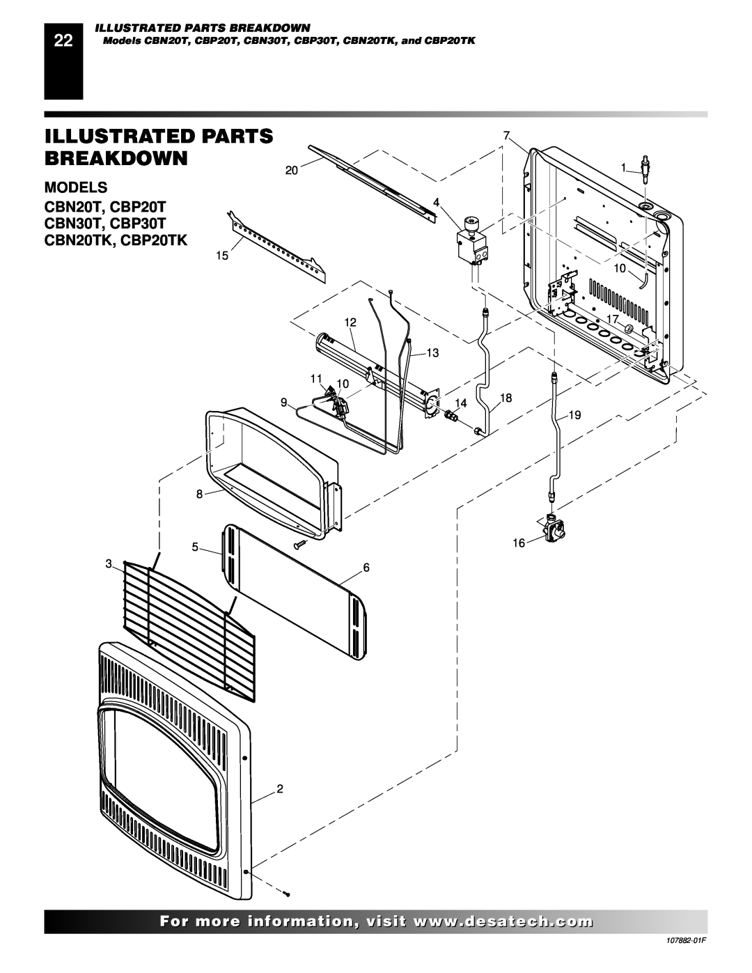 Desa CBN20 installation manual Illustrated Parts Breakdown 