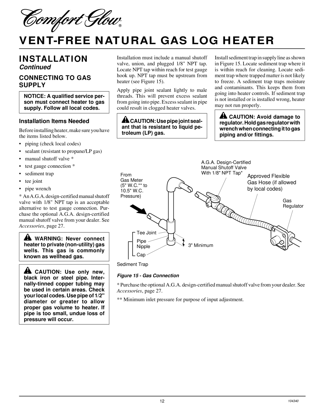 Desa CCL3924NT, CGD3930NT, CY3124N, CY2718N installation manual Connecting to GAS Supply, Gas Connection 