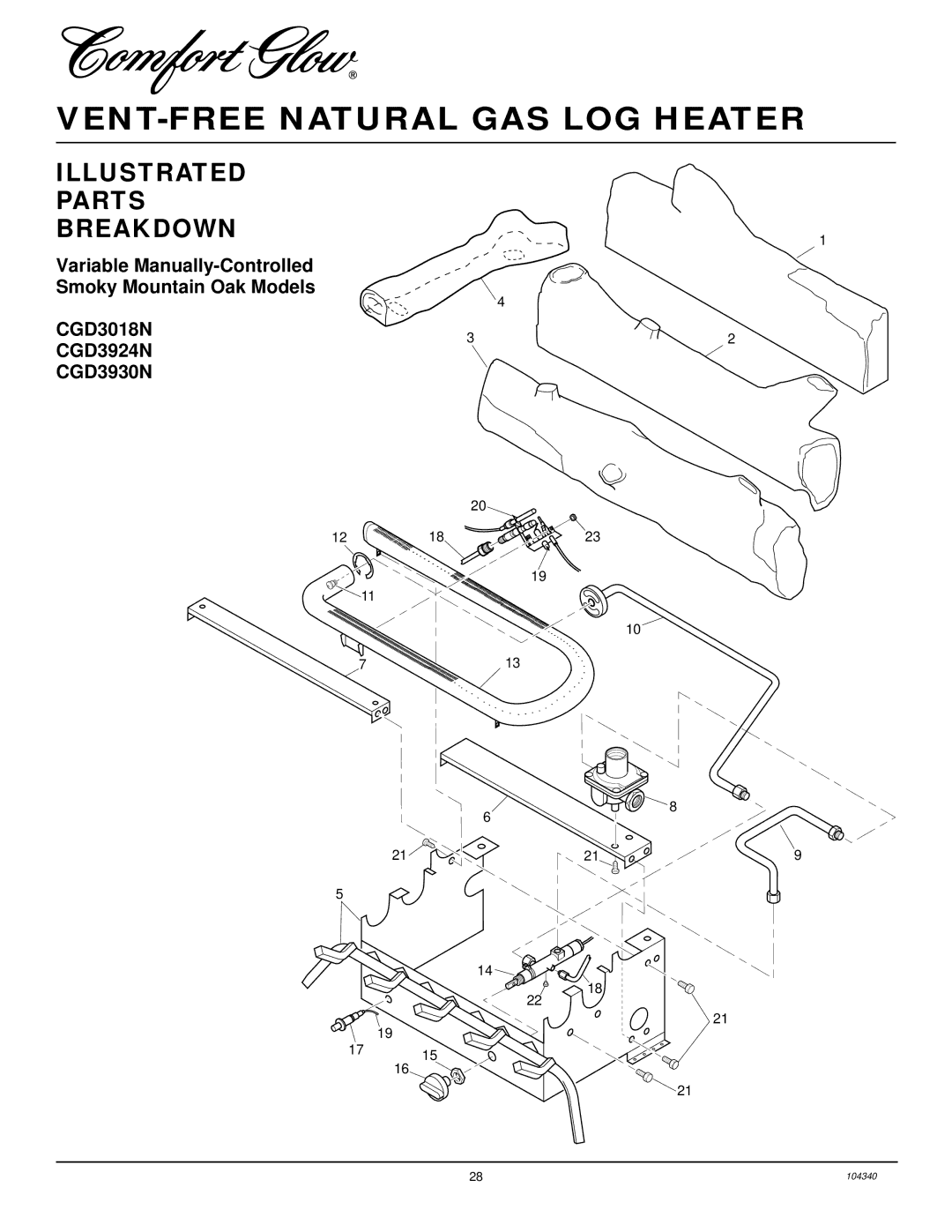 Desa CCL3924NT, CGD3930NT, CY3124N, CY2718N installation manual Illustrated Parts Breakdown 