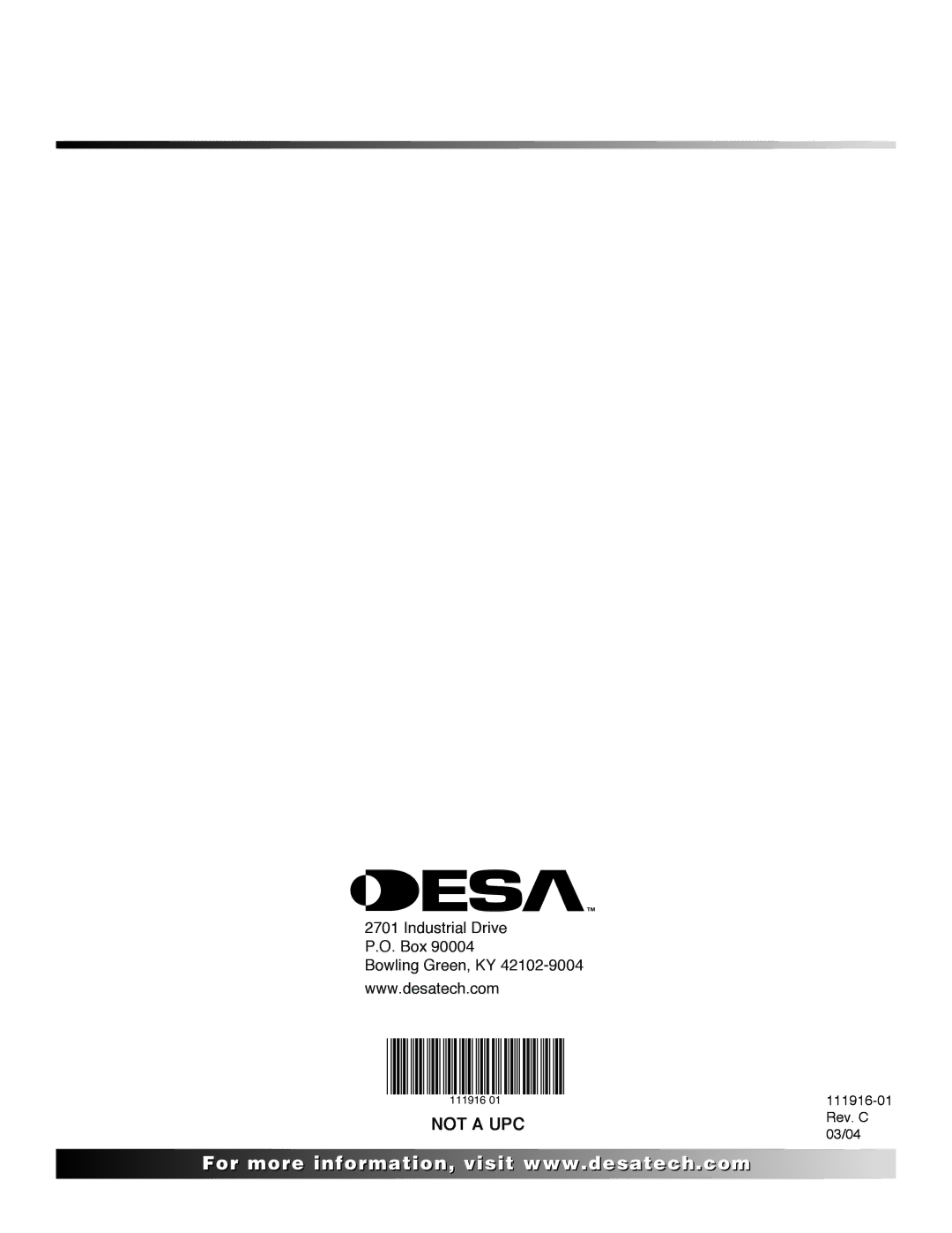 Desa CD32M (-1)(-2) installation manual Not a UPC 