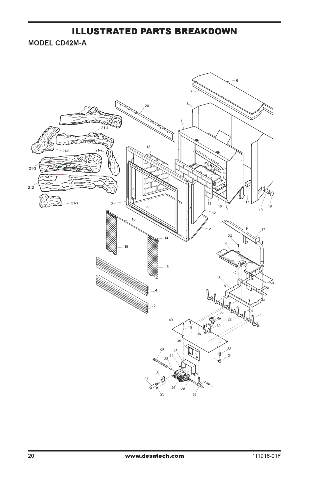 Desa CD36M-A2, CD32M-2, CD36M-A1, CD42M-A2, CD32M-1 installation manual Model CD42M-A 