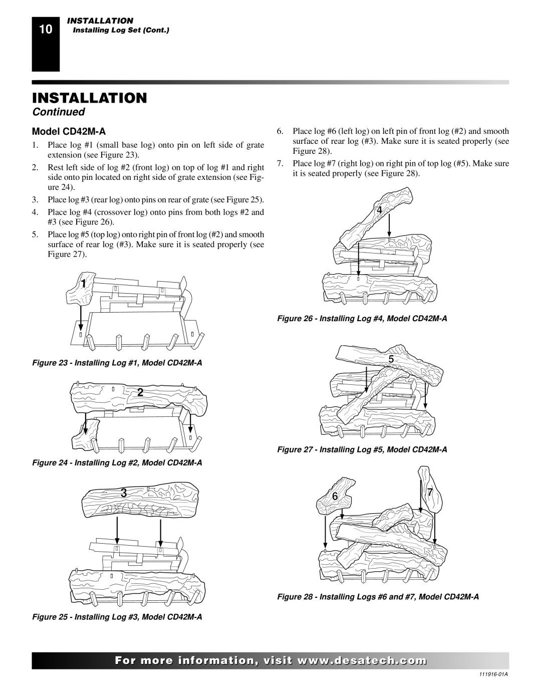 Desa CD36M, CD32M installation manual Model CD42M-A 