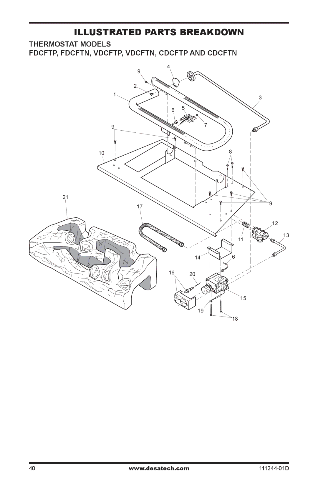 Desa CDCFNR installation manual Illustrated Parts Breakdown 