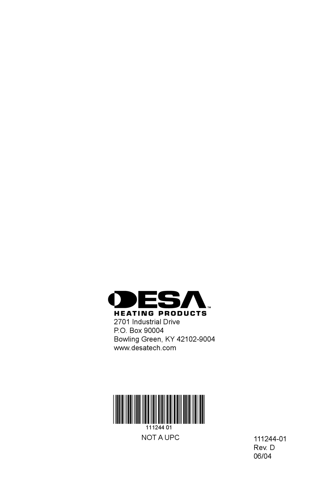 Desa CDCFNR installation manual Not a UPC 