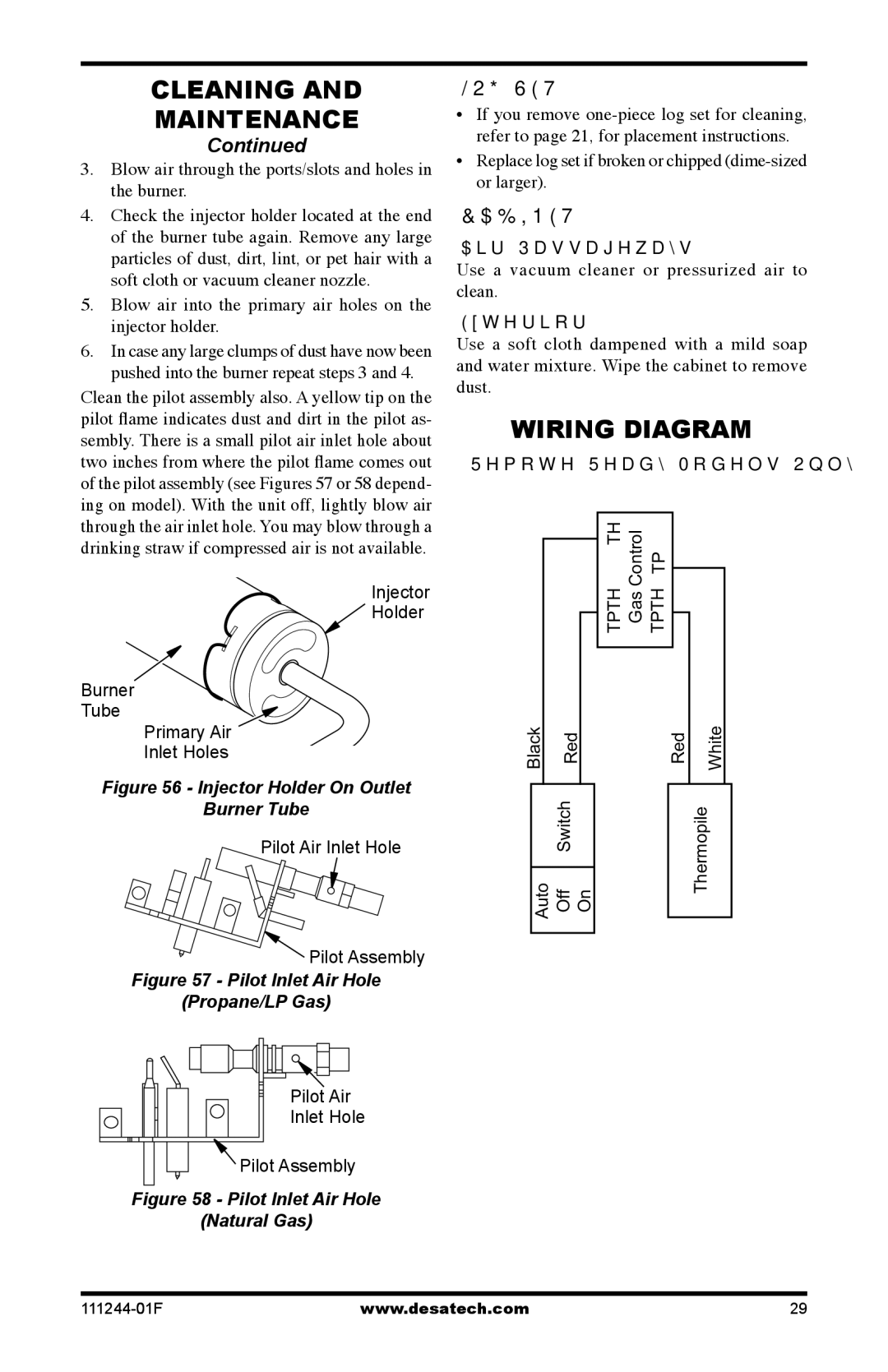 Desa CDCFTPA, CDCFTNA, CDCFPR installation manual Wiring Diagram, Log Set, Cabinet, Remote-Ready Models Only 