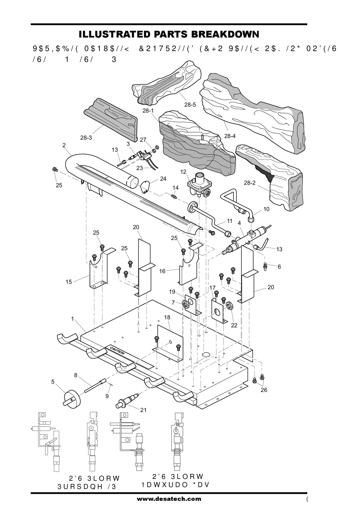 Desa CDL3924PT, CDL3924NT, LSL3124P installation manual Illustrated Parts Breakdown, ODS Pilot, Propane/LP 