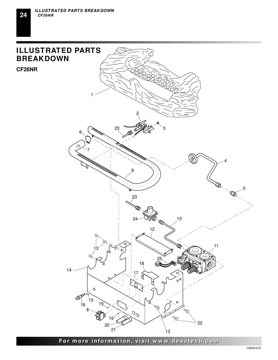 Desa CF26NR installation manual Illustrated Parts Breakdown 