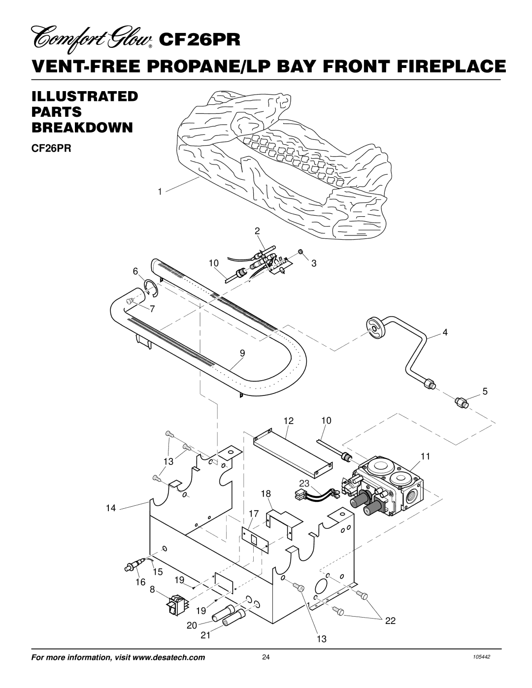 Desa CF26PR installation manual Illustrated Parts Breakdown 