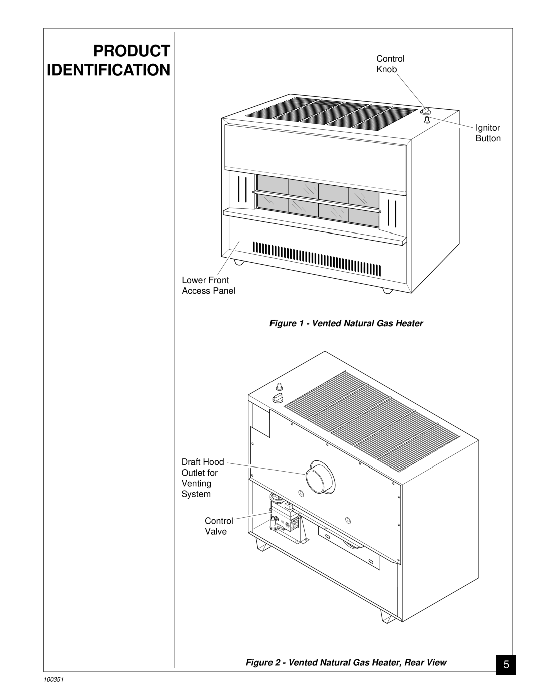 Desa CGB50N, CGB35N installation manual Product Identification 