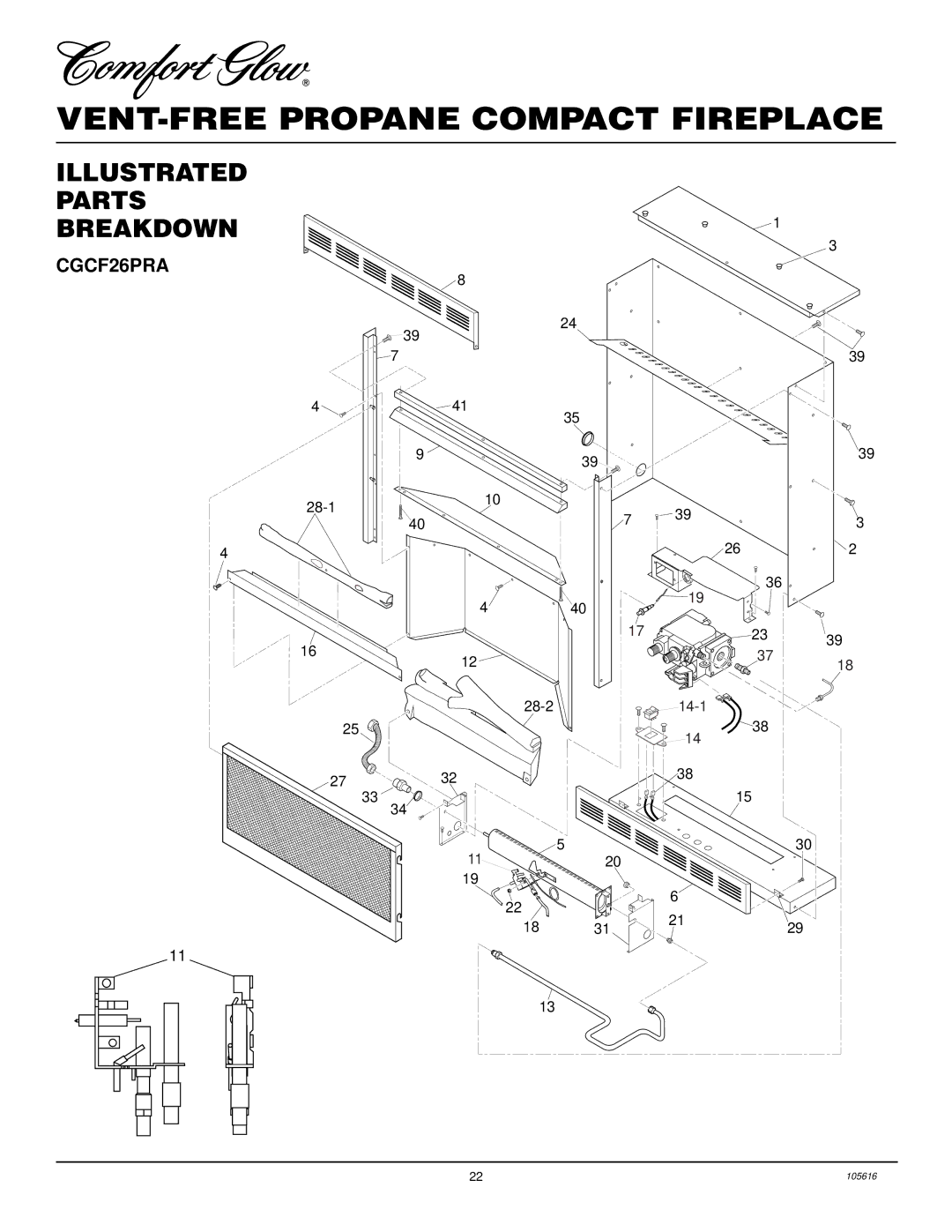 Desa CGCF26PRA installation manual Illustrated Parts Breakdown 