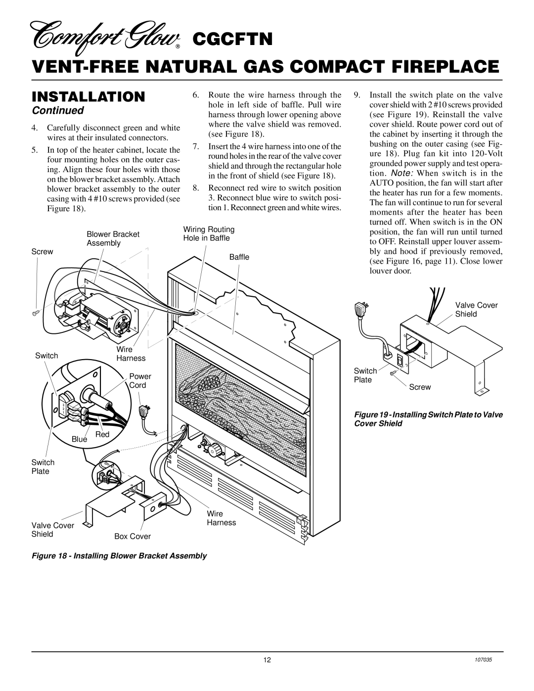 Desa CGCFTN installation manual Install the switch plate on the valve 