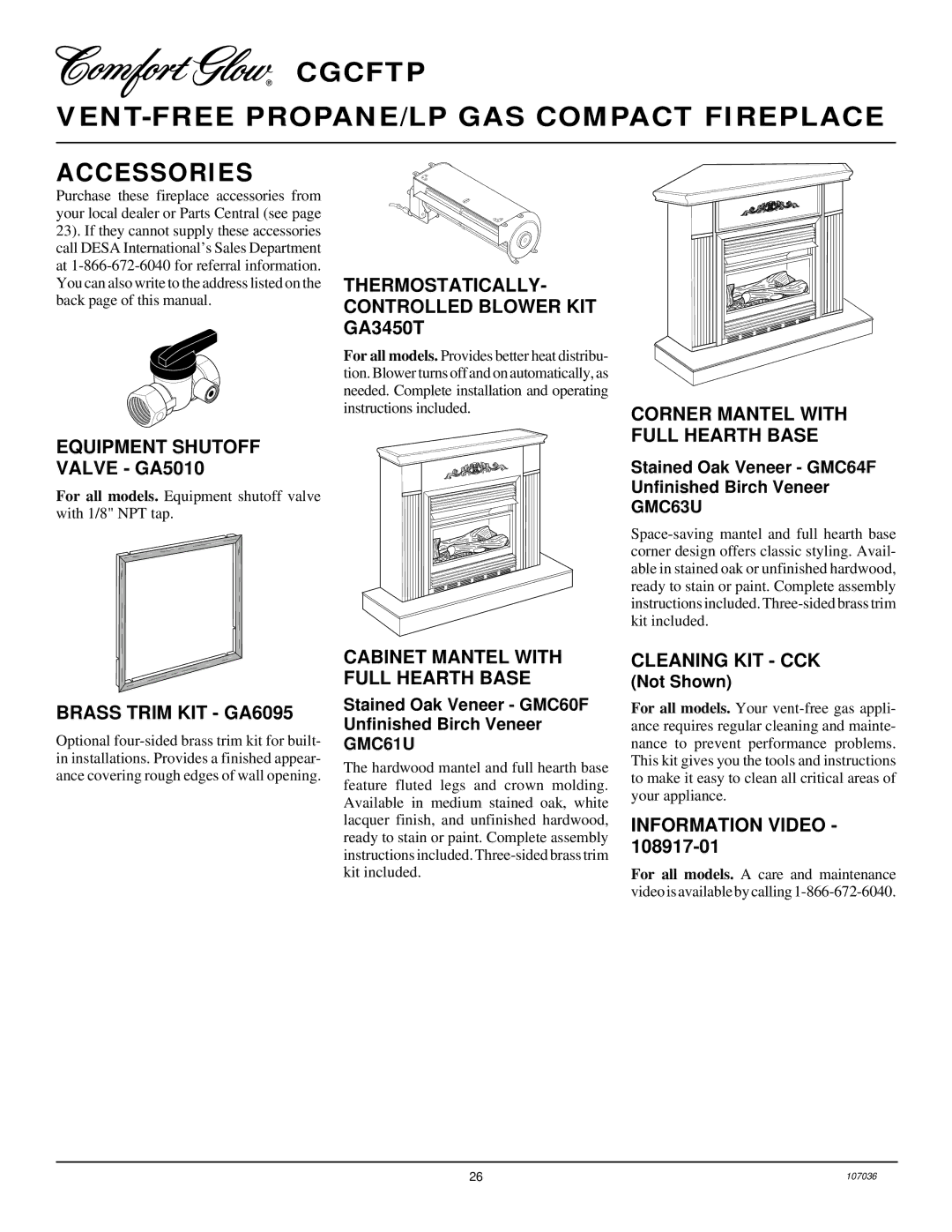 Desa CGCFTP installation manual Accessories 