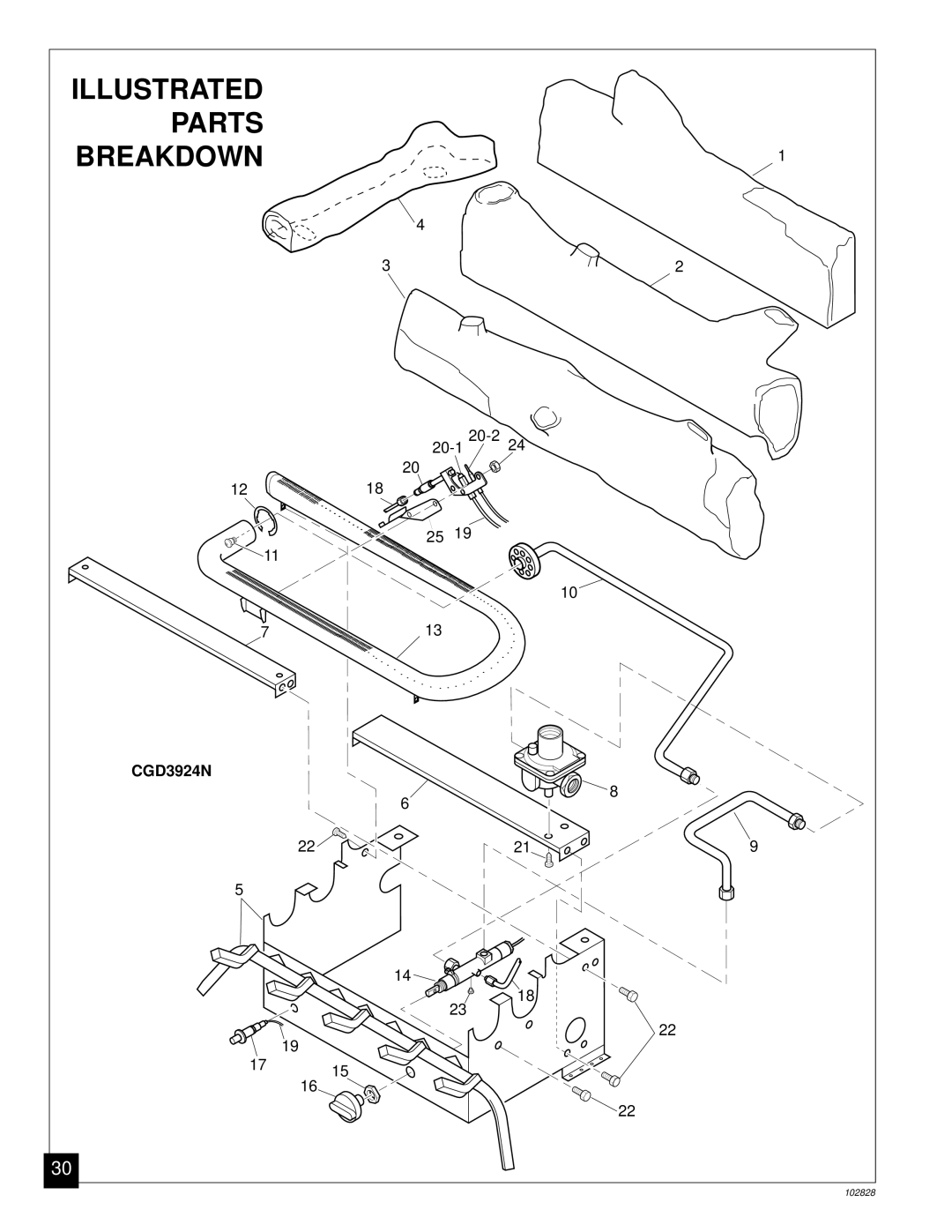 Desa CGD3924N installation manual Illustrated Parts Breakdown 