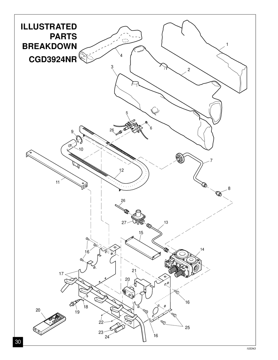 Desa installation manual Illustrated Parts Breakdown CGD3924NR 