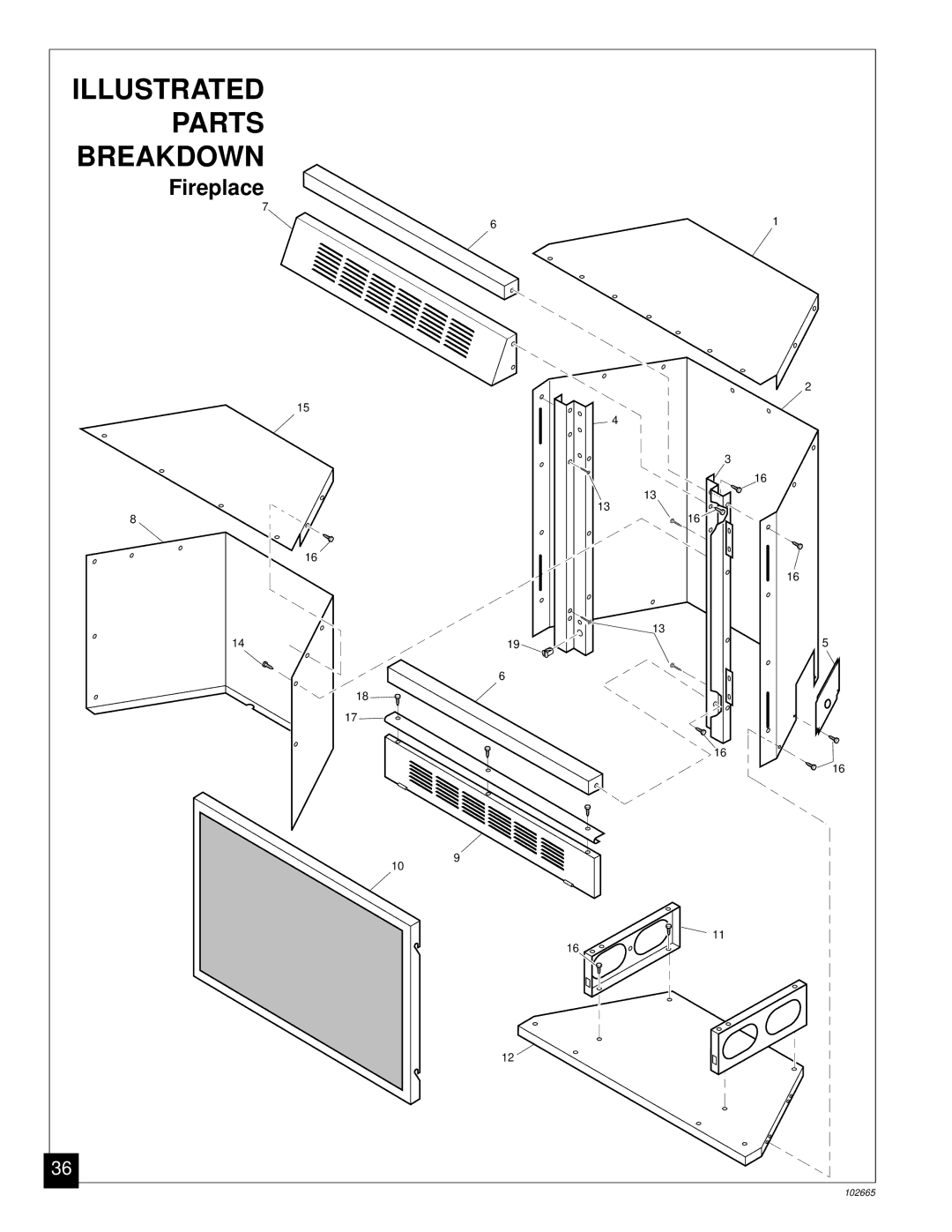 Desa CGF280PT, CGF265PVA installation manual Fireplace 