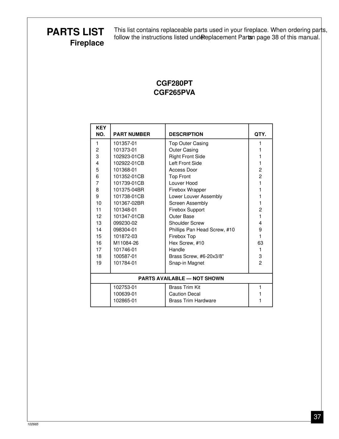 Desa installation manual CGF280PT CGF265PVA 