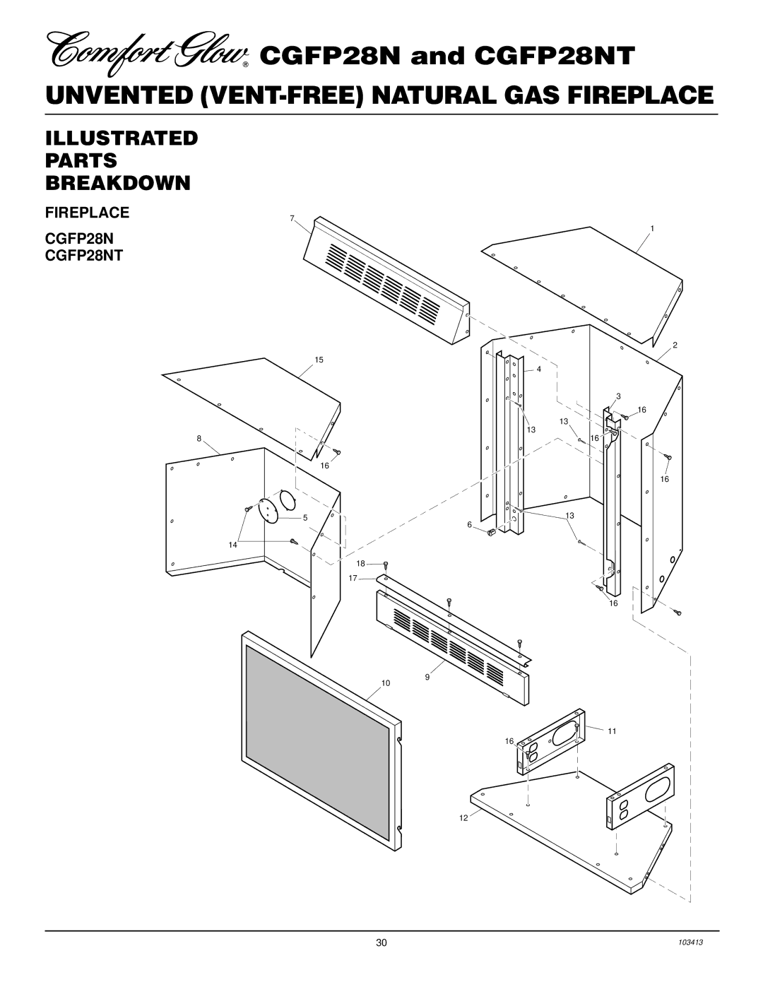 Desa installation manual Fireplace CGFP28N CGFP28NT 