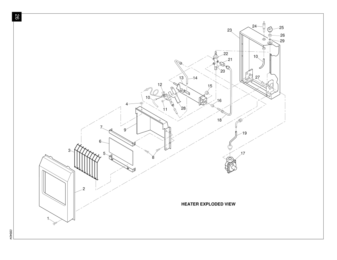 Desa CGN10 installation manual Heater Exploded View 