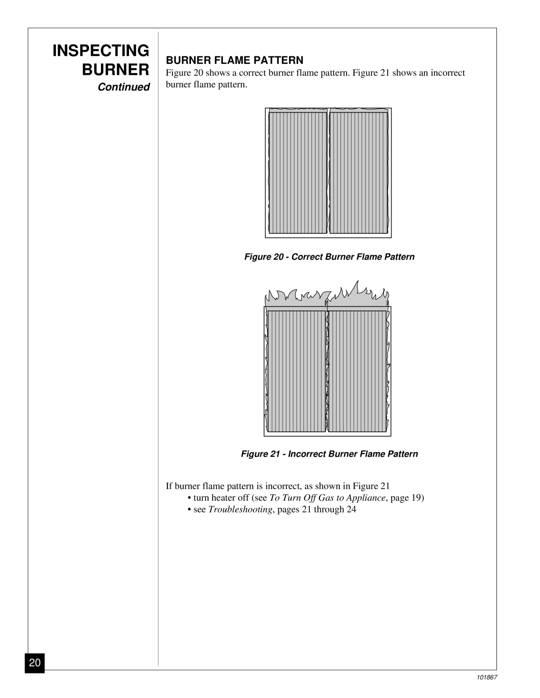 Desa CGN10R installation manual Correct Burner Flame Pattern 