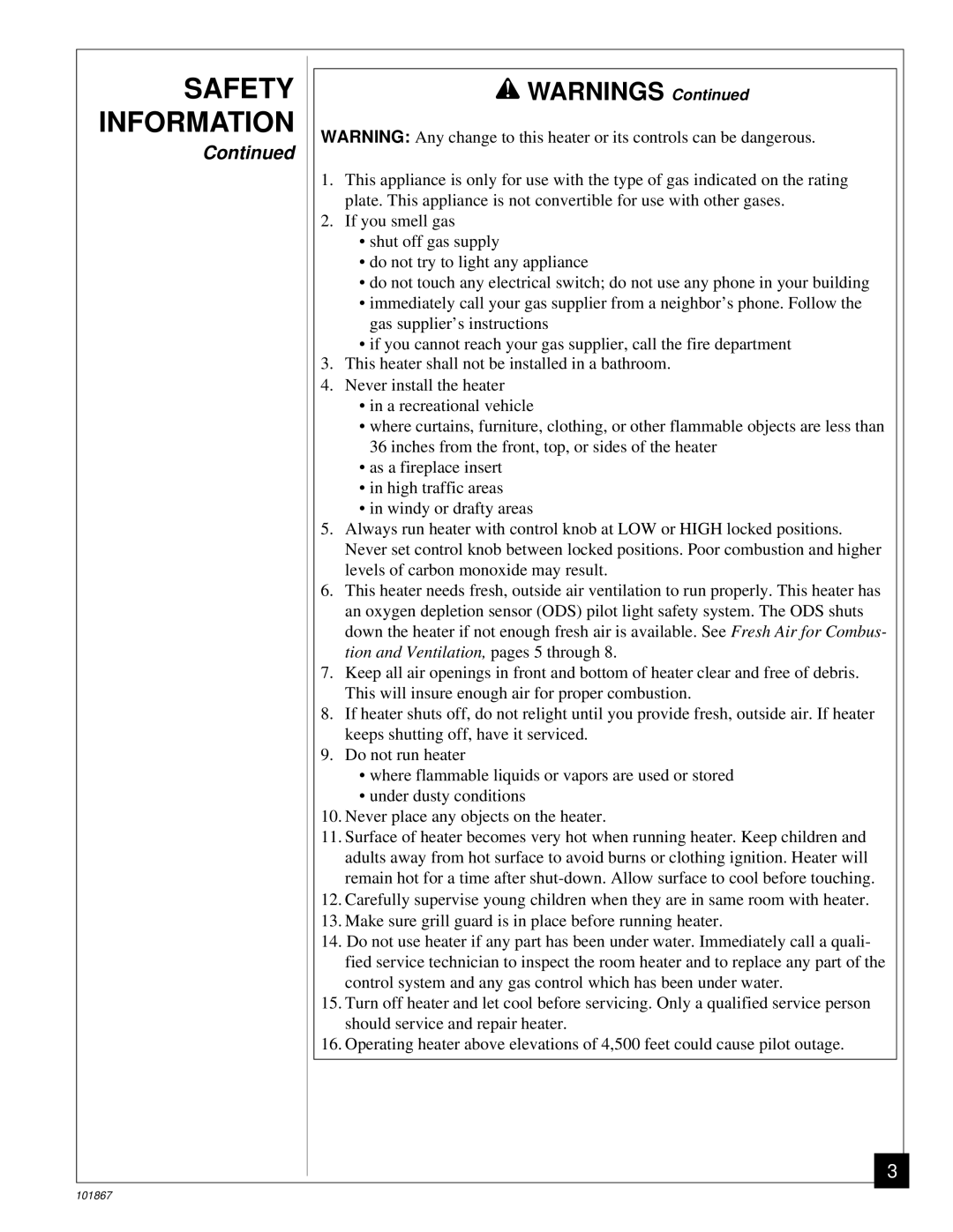 Desa CGN10R installation manual Safety Information 