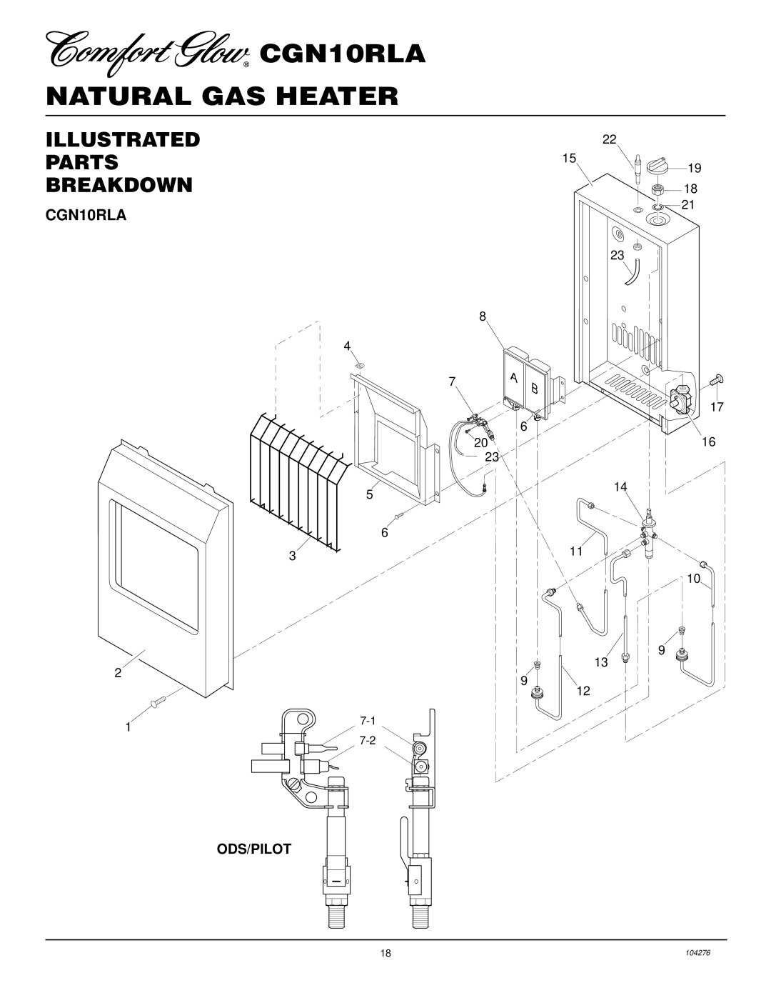 Desa CGN10RLA installation manual Illustrated Parts Breakdown 