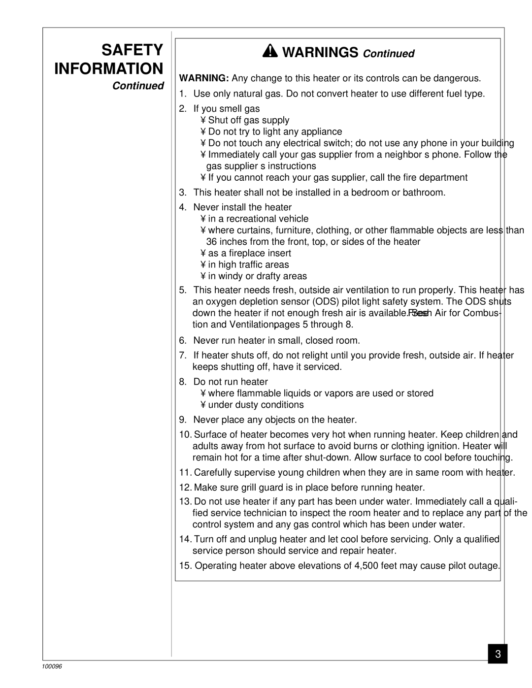 Desa RN30B, CGN18B installation manual Safety Information 